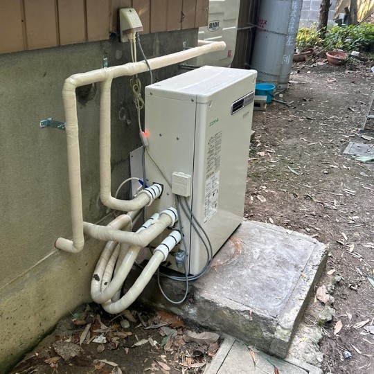 （必要な場合）配管の延長工事写真
